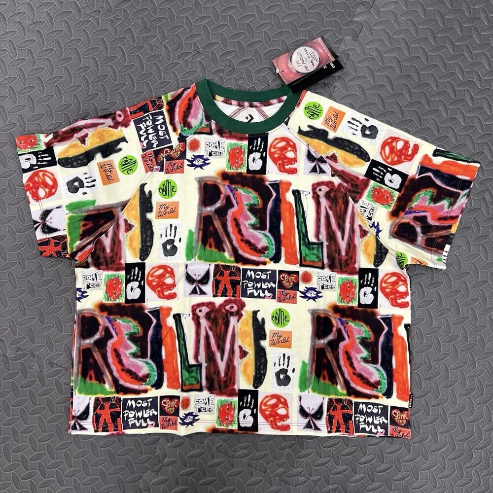 Converse x Come Tees Triangle Realms & Realities Size Medium Unisex Cropped Fit